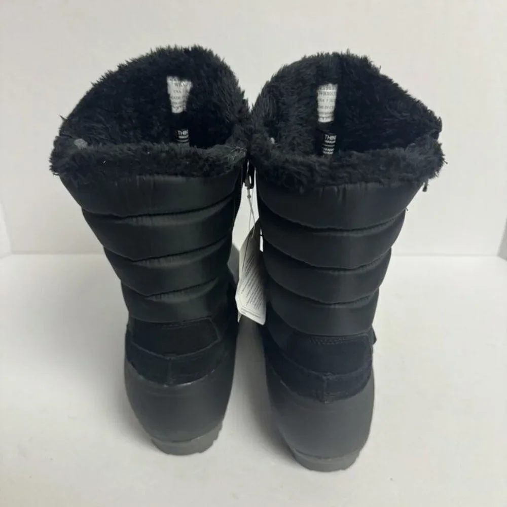Propet Womens Illia Waterproof Boot Black Size 7 EE